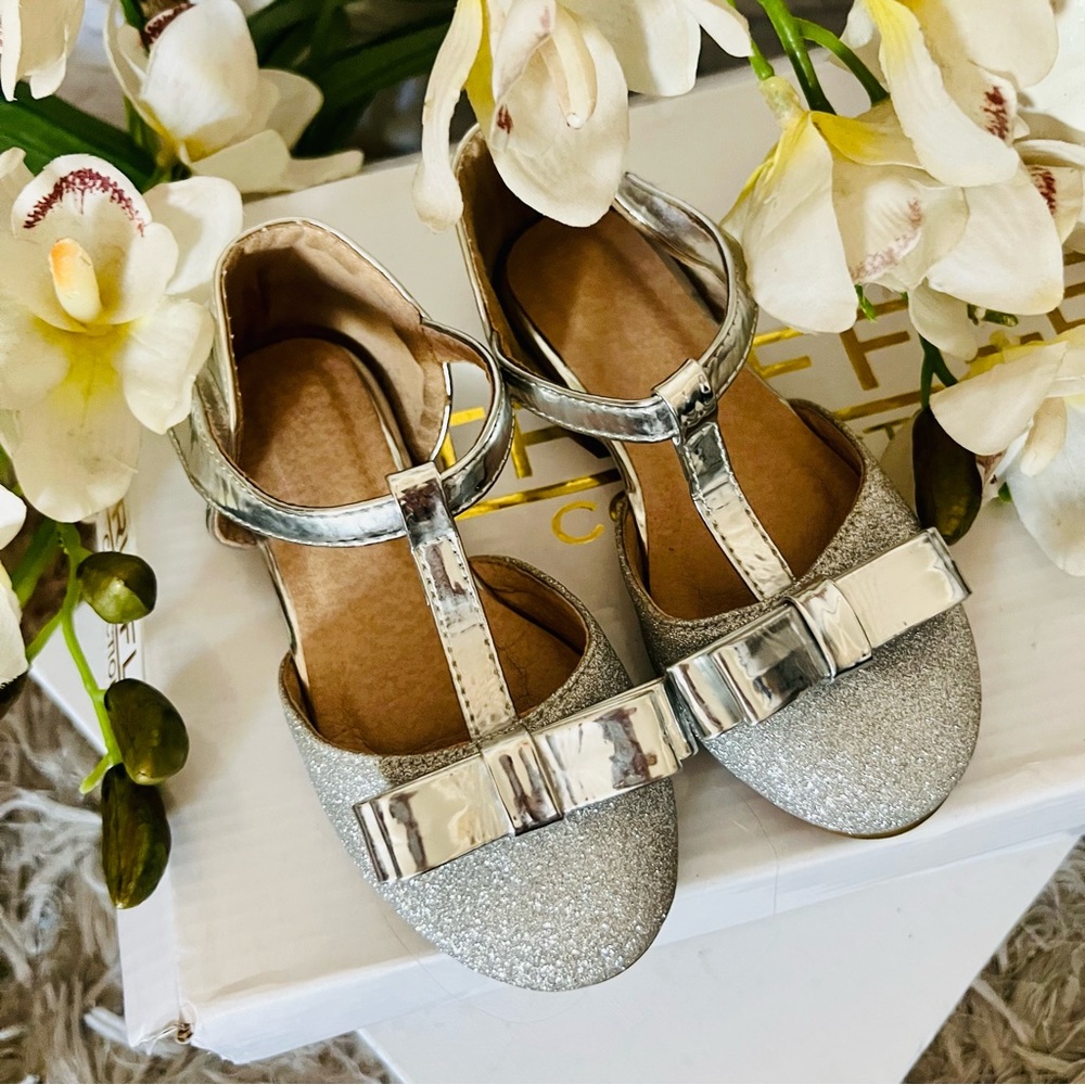 Sparkly Silver Flats